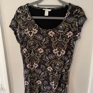 Floral Print Women's Maternity Top